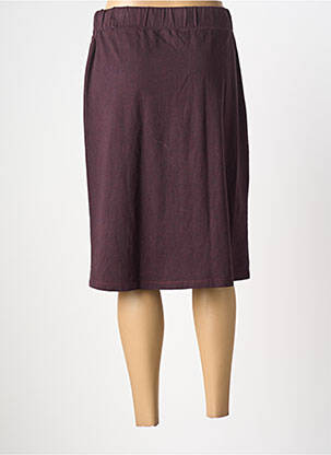 Jupe mi-longue coupe droite violet AGATHE & LOUISE femme