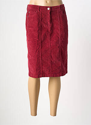 Jupe mi-longue stretch rouge AGATHE & LOUISE femme