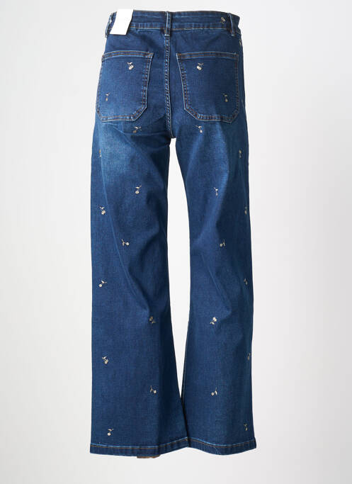 Jean coupe flare taille haute taille haute bleu ONADO femme