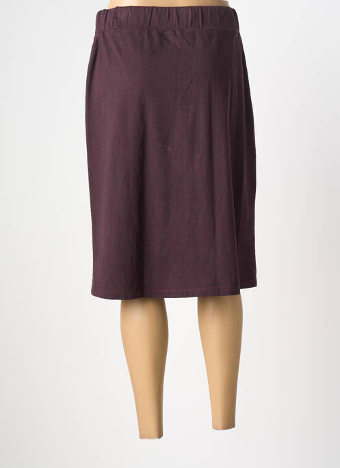 Jupe mi-longue coupe droite violet AGATHE & LOUISE femme