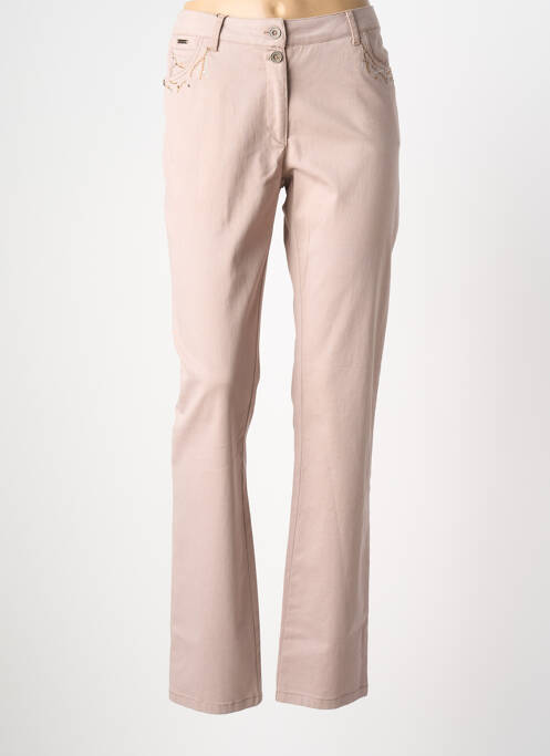 Jeans coupe slim marron AGATHE & LOUISE femme