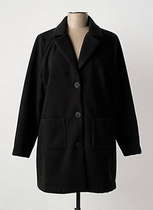 Manteau court coupe droite sans capuche noir GRIFFON femme
