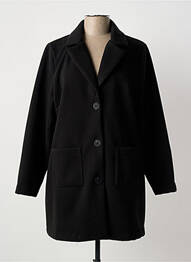 Manteau court coupe droite sans capuche noir GRIFFON femme