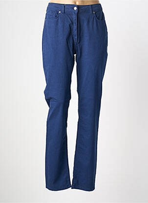 Pantalon slim tissage popeline taille normale bleu SAINT JAMES femme
