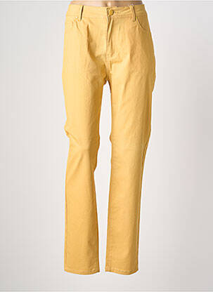 Jeans coupe slim stretch taille normale jaune GRIFFON femme