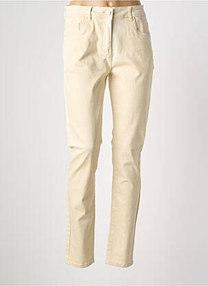 Jeans coupe slim stretch taille normale beige GRIFFON femme