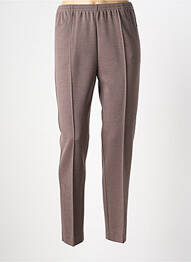 Pantalon slim taille élastique taille normale marron GRIFFON femme