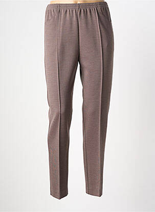 Pantalon slim taille élastique taille normale marron GRIFFON femme
