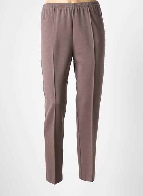 Pantalon slim taille élastique taille normale marron GRIFFON femme