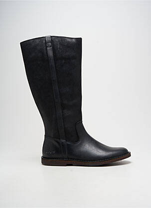 Bottes tissage satiné talon plat jusqu'à 3cm noir KICKERS femme