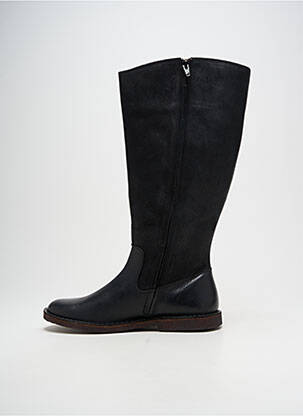 Bottes tissage satiné talon plat jusqu'à 3cm noir KICKERS femme