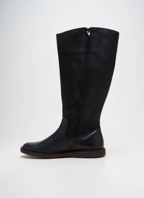 Bottes tissage satiné talon plat jusqu'à 3cm noir KICKERS femme