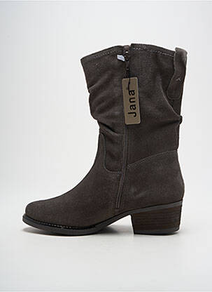 Bottines/boots cubain talon de 4 à 6cm gris JANA femme