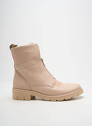 Bottines/boots matière lisse talon plat jusqu'à 3cm beige ARA femme