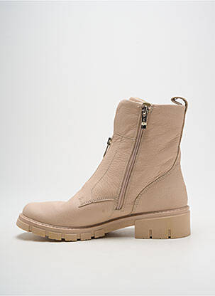 Bottines/boots matière lisse talon plat jusqu'à 3cm beige ARA femme