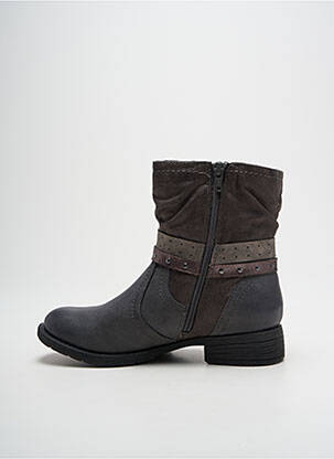 Bottines/boots matière lisse talon plat jusqu'à 3cm gris JANA femme