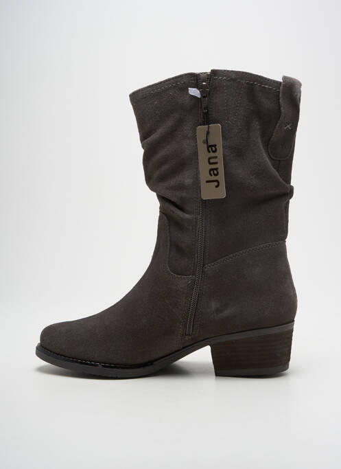Bottines/boots nubuck talon de 4 à 6cm gris JANA femme