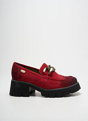 Mocassins nubuck talon de 4 à 6cm rouge LAURA VITA femme