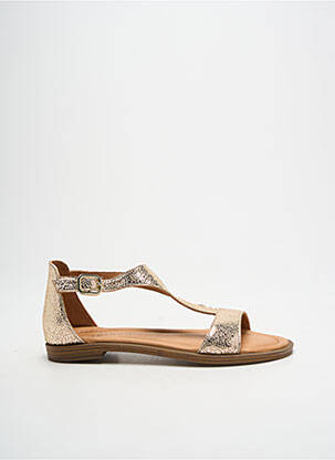 Sandales/nu pieds chiquet talon plat jusqu'à 3cm or ALIWELL femme