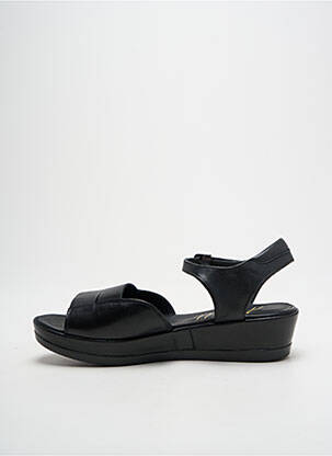 Sandales/nu pieds matière lisse talon de 4 à 6cm noir ALIWELL femme