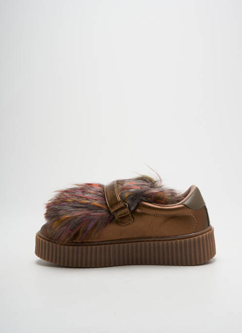 Baskets matière lisse talon de 4 à 6cm marron GIOSEPPO femme