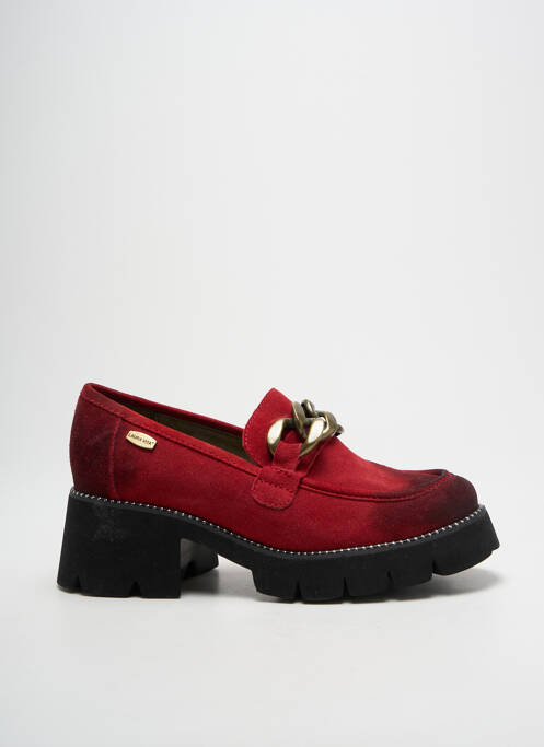 Mocassins nubuck talon de 4 à 6cm rouge LAURA VITA femme