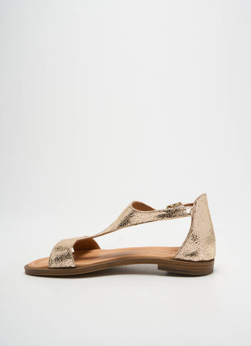 Sandales/nu pieds chiquet talon plat jusqu'à 3cm or ALIWELL femme