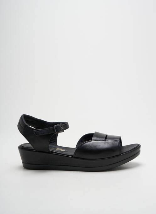 Sandales/nu pieds matière lisse talon de 4 à 6cm noir ALIWELL femme