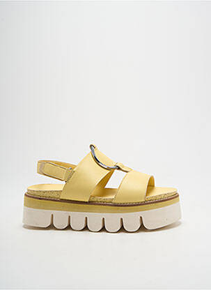 Sandales/nu pieds bout ouvert talon de 4 à 6cm jaune ARA femme