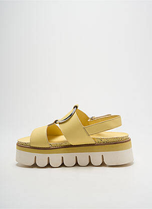 Sandales/nu pieds bout ouvert talon de 4 à 6cm jaune ARA femme