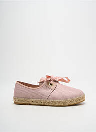 Espadrilles tissage satiné talon plat jusqu'à 3cm rose LA MAISON DE L'ESPADRILLE femme