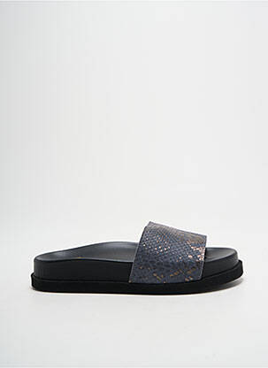 Mules/sabots tissage satiné talon plat jusqu'à 3cm gris RIA MENORCA femme