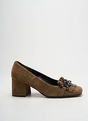 Escarpins nubuck talon de 4 à 6cm marron REQINS femme
