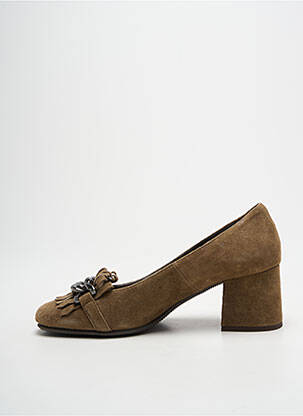 Escarpins nubuck talon de 4 à 6cm marron REQINS femme
