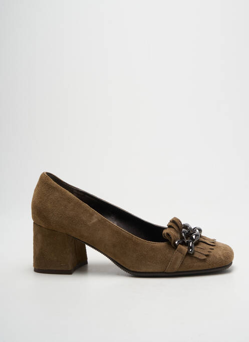 Escarpins nubuck talon de 4 à 6cm marron REQINS femme