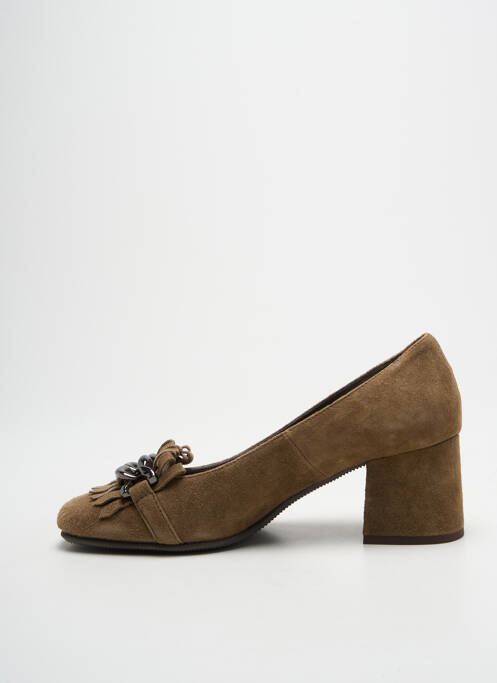 Escarpins nubuck talon de 4 à 6cm marron REQINS femme