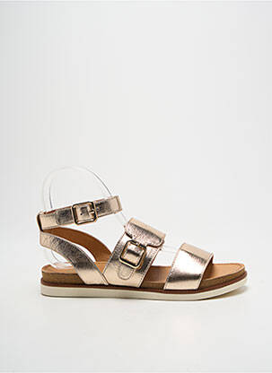 Sandales/nu pieds tissage satiné talon plat jusqu'à 3cm or FUGITIVE BY FRANCESCO ROSSI femme