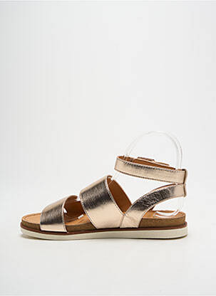 Sandales/nu pieds tissage satiné talon plat jusqu'à 3cm or FUGITIVE BY FRANCESCO ROSSI femme