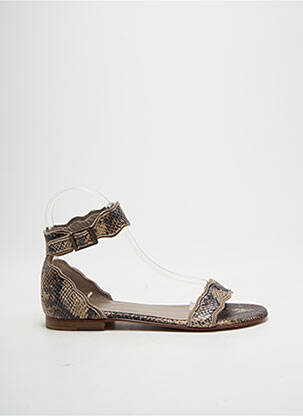 Sandales/nu pieds chiquet talon plat jusqu'à 3cm beige SMS femme
