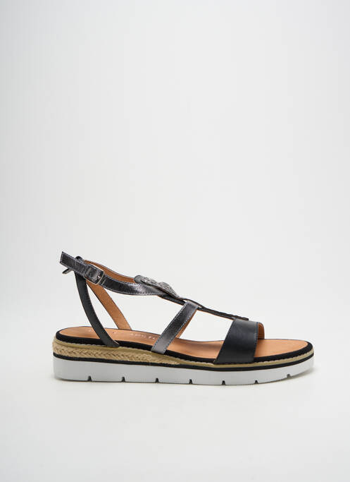 Sandales/nu pieds matière lisse talon plat jusqu'à 3cm argent EMILIE KARSTON femme