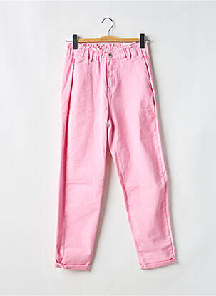 Jeans boyfriend stretch taille élastique rose TIFFOSI fille