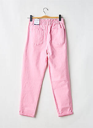 Jeans boyfriend stretch taille élastique rose TIFFOSI fille