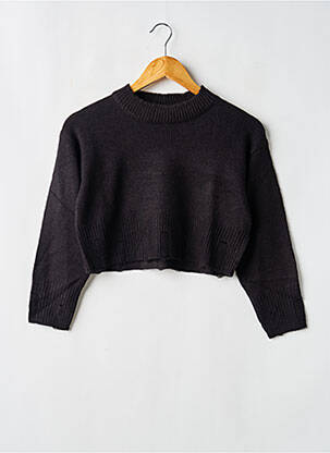 Pull coupe droite manches longues noir TIFFOSI fille