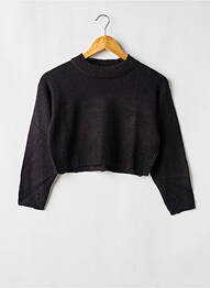 Pull coupe droite manches longues noir TIFFOSI fille