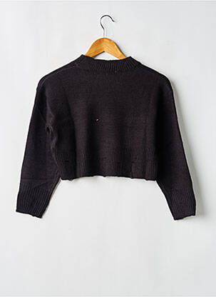 Pull coupe droite manches longues noir TIFFOSI fille