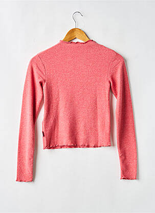 Pull maille fine manches longues rose TIFFOSI fille