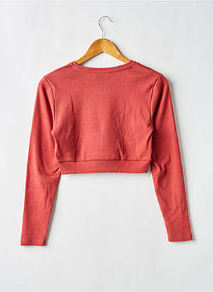 Pull tissage côtelé manches longues rouge TIFFOSI fille