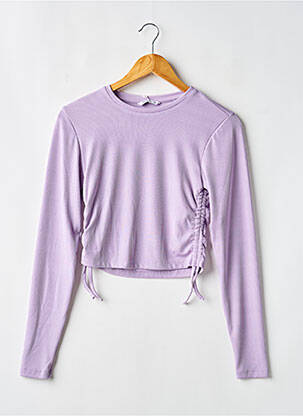 T-shirt coupe cintrée manches longues violet TIFFOSI fille