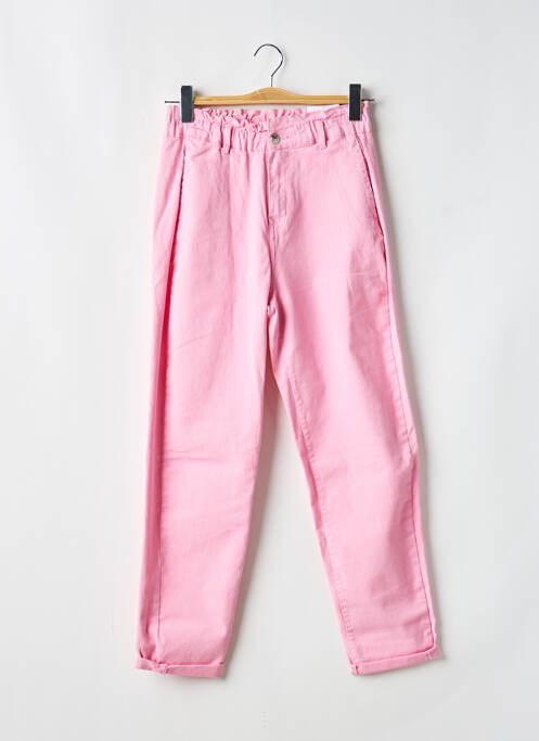 Jeans boyfriend taille élastique rose TIFFOSI fille
