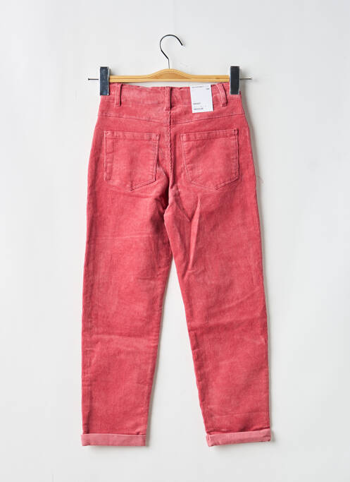 Pantalon droit fermeture zippée sous rabat boutonné taille ajustable rouge NAME IT fille